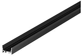 GRAZIA 20 LED Aufbauprofil, flach, gerillt, 3m, s