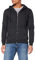 FM London, Felpa da Uomo con Cappuccio e Zip e Fodera in Pile, Antracite, M