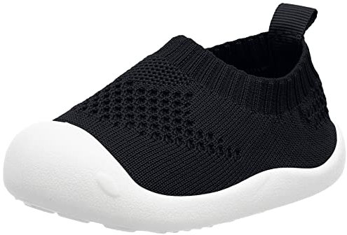 DEBAIJIA Unisex Baby Shoes Plattform, Bm02 Schwarz, 19 EU