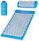 Akupressurmatte Premium, Akupressur Set - inkl. Akupressurmatte, Kissen, Tasche & Workout App, Bezug aus 100% Baumwolle, Lösung von Verspannungen I Massagematte (Cyan)