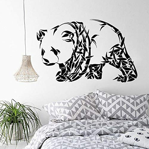 NSRJDSYT abstrakte Panda Wandtattoos Bambus Panda Tier Wandaufkleber Vinyl Kunst Wohnkultur Kinder Baby Zimmer Dekoration Wallpaper 66x42cm