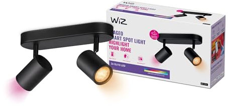 Philips - Regleta led 2 Elementos Wiz 2x5W RGB 690 LM Color Negro - EDM 93558