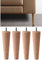 IPEA 4X Möbelfüße Sofa Füße aus Holz – Höhe 200 mm – Made in Italy – Fuße aus Rohholz fur Möbel, Sofas, Schränke – Beine in Kegelform Massivholz fur Sessel – Helle Farbe – 20 cm