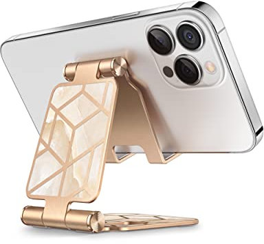 i-Blason Handyhalterung, verstellbar, faltbar, tragbar, Aluminium, Dock Schreibtisch, kompatibel mit Smartphones (Gold)