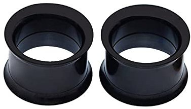 Beydodo Ohr Tunnel 12MM, Ohr Plugs Edelstahl Hoop Schwarz Piercing Tunnel Ohrringe 2PCS