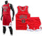 Basketball Trikot Shirt und Shorts, Erwachsene Basketball Jersey, Basketball ärmellose Anzug, Basketball Sportbekleidung, T-Shirt Weste + Shorts, Jugendlich Sweatshirt（2XL,Rot）