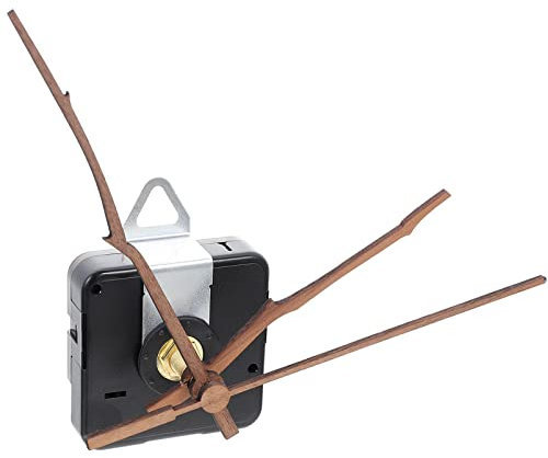 Gatuida Uhrwerk mit Zeiger Holz, Stille Bewegung Uhr-Ersatz-Uhr-Reparatur-Set Uhrwerk-Bausatz Selber Machen Uhrzeiger-Kit ZubehöR 3D-Uhrwerk Uhr Ersatz Mechanismus Glocke Haushalt