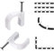 Clips de cable, 8 mm 100 piezas clips de uñas fuerte duradero blanco redondo tachas de cable, cable de pared de alambre ordenado titular clip de gestión de cables pines