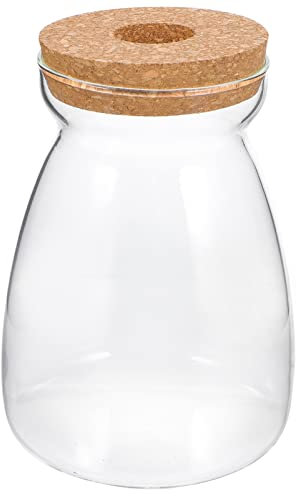 iplusmile Bocal à Terrarium Verre pour Plantes avec Couvercle Percé pour Micro-Paysage