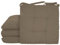 BESCH Pack 4 Cojines para Silla Usos Interior y Exterior 38x38x5cm - Cojin de Asiento Decorativo Funda de Algodón + Poliéster y Relleno de Fibra Hueca Lavable Cómodos Acolchados (Marrón)