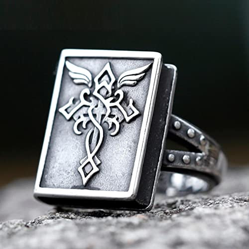 BEDT Neuer Schaden Hip Hop Klingenring Mode Punk Rock Schwarz Silber Farbe Ring Liebhaber Paar Ringe Für Mann Und Frau