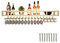 SAGIDAR Hängende Bar Weinglasregal, Metall Weinglashalter Regal, Gläser-Aufbewahrung Gold/Schwarz, Einfacher Zugang, 60cm-150cm, Nicht Leicht Zu Beschädigen, Für Hausbar, Küche, Bar