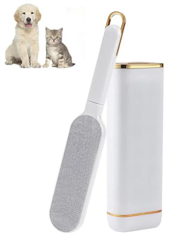 Fusselbürsten, Bürste Haarentferner, Fusselbürste Tierhaare, Tierhaarentferner, Reinigungsbiirste Fiir Tierhaar, Mit Doppelseitiger Fusselbürste und Selbstreinigender Basis, Möbeln und Textilien