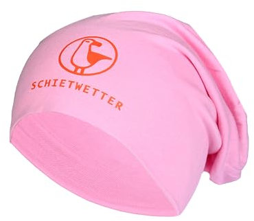 SCHIETWETTER Leichte Beanie Mütze Möwe, Übergangsmütze, dünne Kopfbedeckung, Logo-Print, stretch, warm, einfarbig