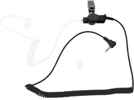 YINETTECH Kopfhörer mit Schallschlauch Und 2,5-mm-Klinkenstecker (Nur Empfangen/Hören) Verdeckter Akustikschlauch-Headset-Ohrhörer für Smartphones Funkgeräte Transceiver mit Pilz-Ohrhörern