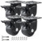 RRIUTO Ruedas para Muebles Pesados con Freno, 75MM Ruedas Giratorias, 4 Rueda Pivotantes Grandes Carga de 2000KG, Silencioso y Resistente Nylon Ruedas de Placa Industriales