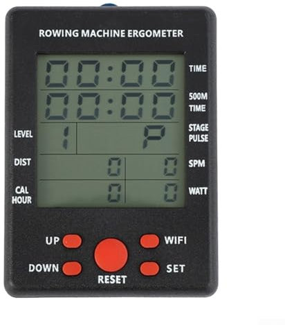 Zoegneer Multifunktionaler Heimtrainer Rudergerät Monitor Ersatz LCD Display 500M Split Timing Kilometer Kalorien Wattage