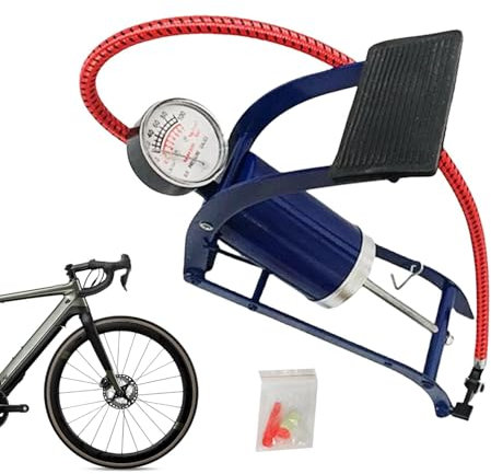 Bomba de pie, Bomba de Aire de pie | Bomba de Aire para Bicicleta con manómetro | Bomba de Aire, Bomba de neumáticos portátil para automóviles, Bicicletas, Motocicletas, Pelotas y Otros inflables
