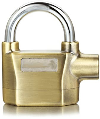 MEACEYR Llave candad Candado Cerradura de Alarma Puerta de casa Cerradura antirrobo Cerradura de Llave Impermeable Cerradura Exterior con 3 Llaves Candado taquilla
