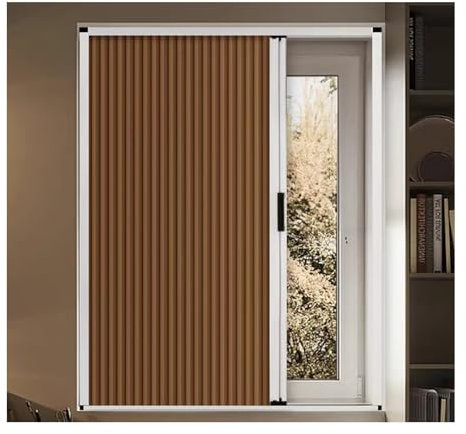 XILYZMO Warm-keeping Push-pull Type Sliding Panel, Foldable Thermal Insulated Door Blinds Shades, Track Vertical Invisible Blinds For Bedroom Office(160x60cm)