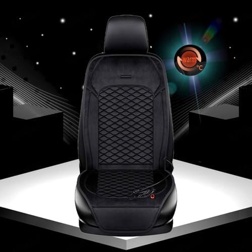 mlhk Sitzheizung Auflage 12v Auto Sitzheizung Auto Auflage Beheizbare Sitzauflage Sitzheizung Autositzauflage Vordersitze Beheizbar Beheizt Sitzauflag Auto,black-1Sitz