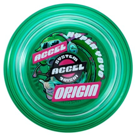Bandai 60006 Accel Hyper Yo Grün, Geschicklichkeitsspiel, Optimiertes JoJo für Kinder ab 8 Jahren, mit seinem Accel System testen Sie alle Tricks einfach und schnell