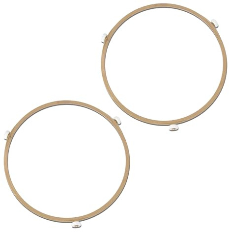2 Stück 8,8 Zoll Mikrowellen-Drehteller Ring mit 15 mm Rollen, Mikrowellen-Glas-Drehteller-Rollen-Stützrad Ring Außendurchmesser 8,8 Zoll (22,2 cm), Rollenhöhe 15 mm