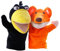 Perfeclan 2pcs Tierhandpuppen für Kinder Handpuppen Spaß tun, tun Spielzeug Plüschspielzeug für Geburtstagsgeschenke Erzählen Story Rollenspiel Spielen Alter 2+