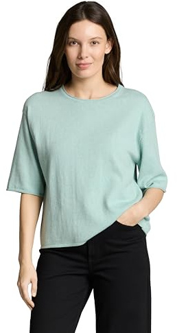 TOM TAILOR Damen Kurzarm-Pullover mit Kaschmir
