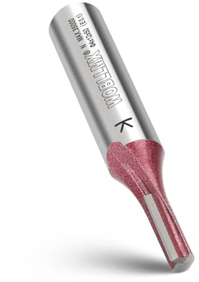 WOBLLMX Fraise à rainurer à tige 8 mm, diamètre 4 mm, longueur de travail 12 mm, fraise à rainurer professionnelle en carbure de tungstène standard pour bois, plaque de densité, accessoires, fraise à