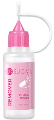 UR SUGAR 15ML Nagelkleber Entferner für Kunstnägel, Nail Glue Remover für Press on Nails Fake Nails, Fester Kleber Gel Entfernung Natürliche Kleberlöser für Aufklebenägel für Festem Nagelklebers