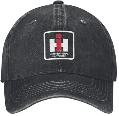 TMQZHQAVH Summer International Harvester IHC Baseballkappe Sonne Traktorengehäuse Gewaschene Trucker-Mütze Männer Erwachsenenmontierte Retro-Kappen