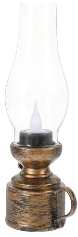POPETPOP Vintage mit Petroleumlampe Kunststoff aus Elektronische Einzigartigem Wassertropfen Design Langlebig Zuverlässig Stilvolle und für Wohnraumdekoration und Geschenk