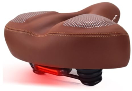 ErgoSoft - Fahrradsattel Ergonomischer, Stoßdämpfend Schaumstoff Gepolstertes, Mit wasserdichte Abdeckung, Universelle Sattelhaltung für jedes Rad (Braun)