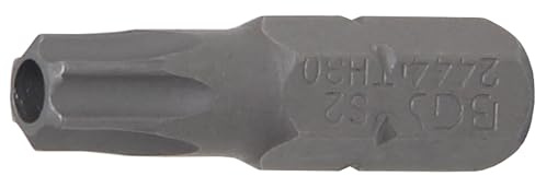 BGS 2444 | Bit | Länge 25 mm | T-Profil (für Torx) mit Bohrung T30 | Antrieb Außensechskant 6,3 mm (1/4) | Chrom-Vanadium-Stahl (S2)
