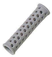 Comair 3011738 Flachwellwickler konisch lang 10er Beutel, 15mm, grau