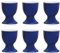 Ritzenhoff & Breker Doppio Eierbecher, 6er Set, Ei Becher, Eierhalter, Geschirr, Porzellan, Indigo Blau, 5 cm, 063851