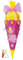 BASTELSET Schultüte - Prinzessin 85 cm - mit Holzspitze - Zuckertüte Roth - ALLE Größen - 6 eckig Mädchen Schmetterling Prinzessinnen Krone