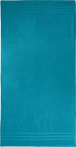 REDBEST Duschtuch New York Petrol Größe 70x140 cm - leichte, weiche Qualität, saugstark, sehr strapazierfähig, 100% Baumwolle