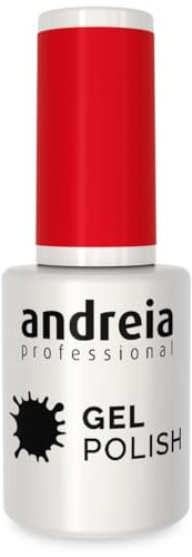 Andreia Pintauñas Semipermanentes – Esmalte Semipermanente Profesional para Uñas de Gel - Manicura con Brillo Intenso que Dura Hasta 4 Semanas - Color 205 Roja - Sombras de Rosa - 10,5 ml