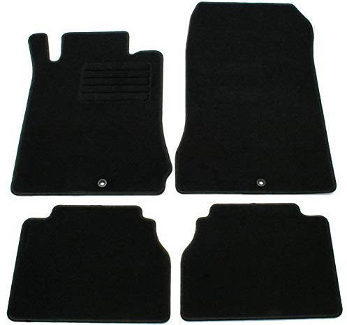 AD Tuning HG2256 Velours Fußmatten Set (4-teilig) Schwarz Passform Autoteppiche