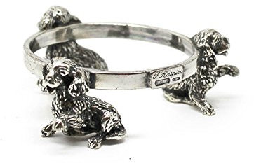 Raspini Egg Cup Three Dogs in Silver