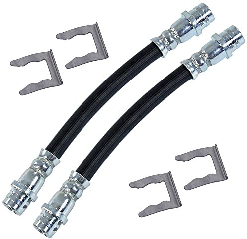 BESTPRICE 2x Bremsschlauch hinten Länge 140mm, inkl. Haltefeder