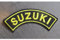 hotrodspirit - Aufnäher Banderole Suzuki schwarz gelb Aufnäher Garage Jacke Hemd