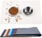 VIVAGLORY Dog Food Mat, Cat Dog Feeding Mat, Waterproof Non-Slip Food Grade Silicone Mat Placemat with Raised Edge, Anti-Messy Pet Bowl Mat for Food and Water, Ivory, S(48x30cm)