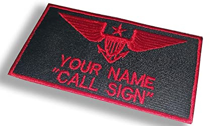Generic - Custom Name Patch, Size 9 x 5 cm - Iron On Embroidered Badge