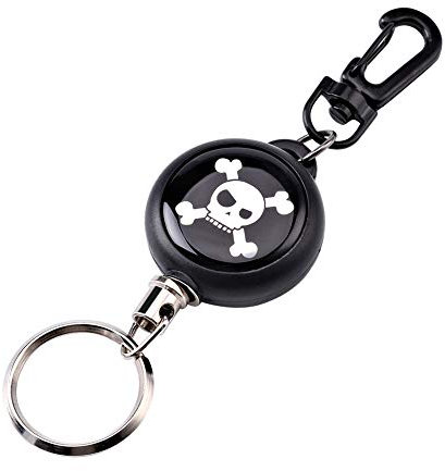 Portachiavi Retrattile, Portachiavi Estensibile con Clip Cintura e Gancio per Badge, Documenti d'Identità o per Chiavi, 23 Pollici