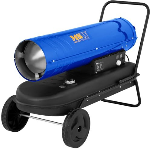 MSW Generatore di Aria Calda a Gasolio Diesel con Carrello MSW-TW-DH-50000 (Potenza termica 50 kW, 38 L, Consumo di diesel 2,5 kg/h, Corrente d’aria max. 1.100 m³/h)