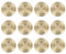 33cm Plastic Christmas Charger Plates (Gold - Mosaic, 12)
