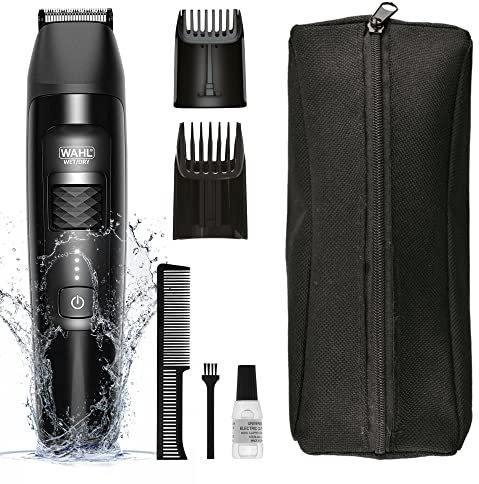 Wahl Beard Trimmer Men, Precision Glide, Hair Trimmers for Men, Mens Stubble Trimmer, Male Grooming Set, Fully Washable, Integrated Cutting Combs, Waterproof Beard Trimming